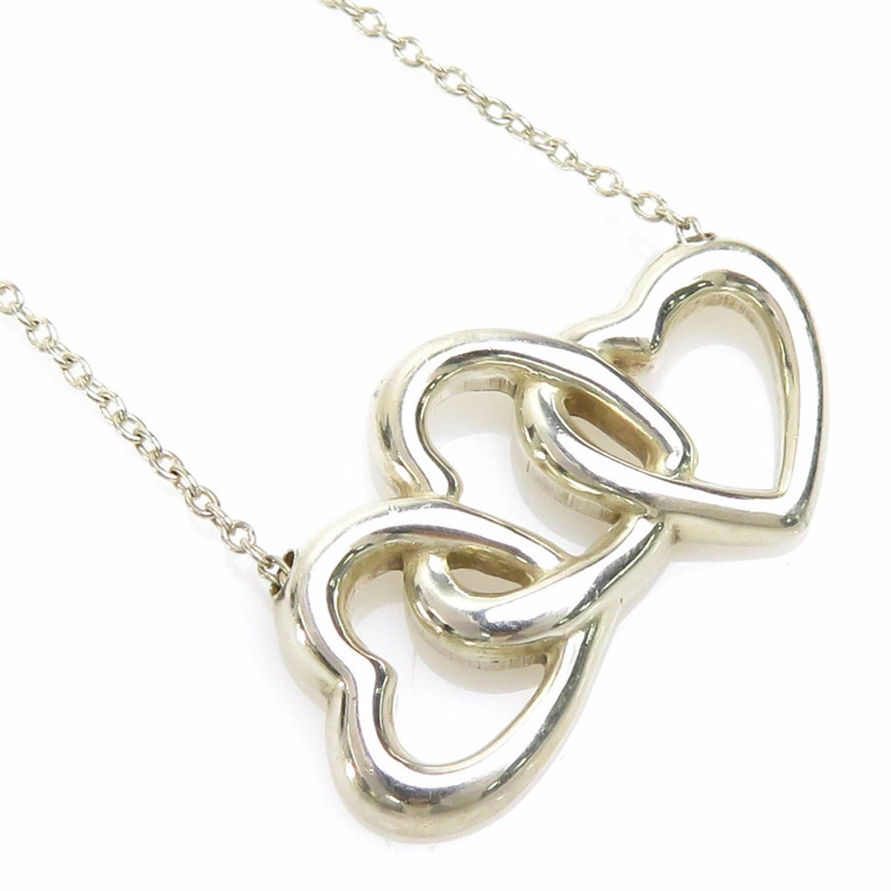 Tiffany Co Triple Heart Necklace Sterling Silver